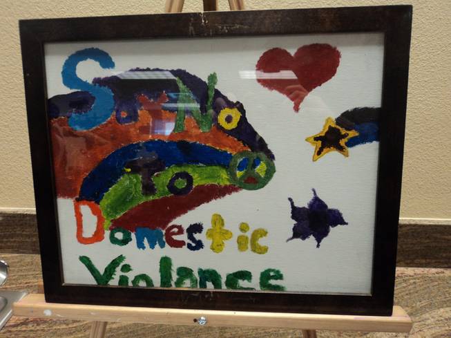 Artwork from victims of teen dating violence and domestic abuse was on display Tuesday at Metro's Northeast Area Command Center during a press conference held to bring awareness to teen dating violence. February has been designated as Teen Dating Violence Awareness and Prevention month.