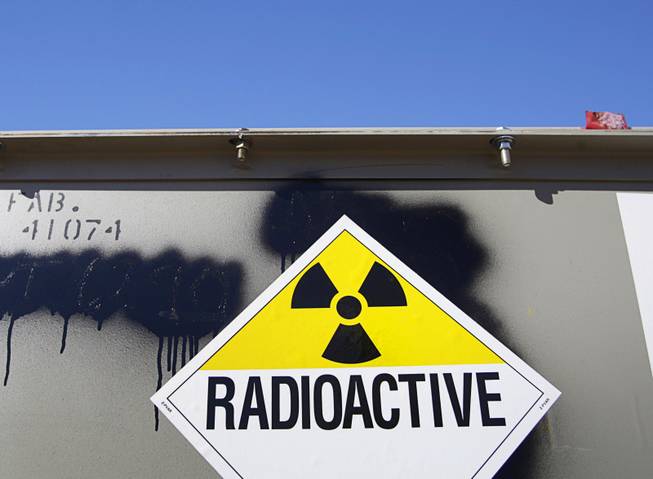 A waste contailer is shown in the Area 5 Radioactive Waste Management Site of the Nevada National Security Site (N2S2), previously the Nevada Test Site, about 65 miles northwest of Las Vegas February 1, 2011. 