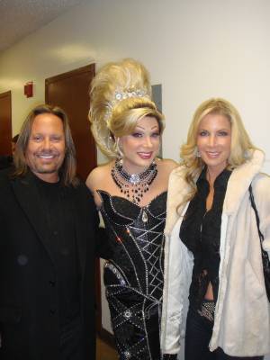 Vince Neil, Frank Marino and Alicia Jacobs at Imperial Palace on Feb. 1, 2011.