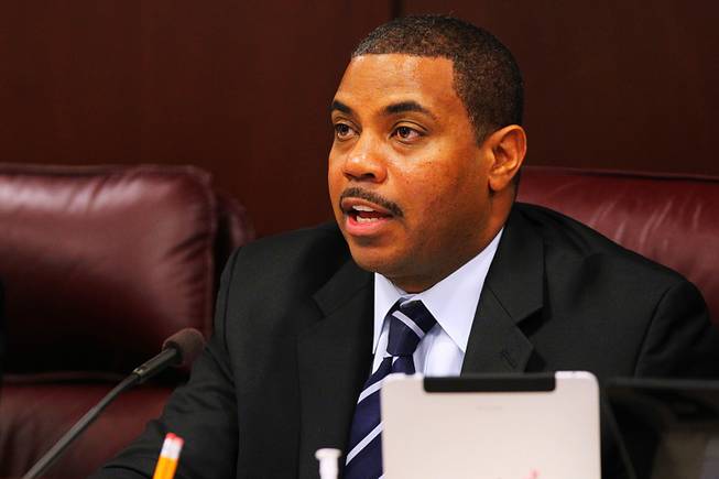 Senate Majority Leader Steven Horsford speaks during a meeting of the Senate Finance Committee on the second day of the 2011 legislative session Tuesday, February 8, 2011 in Carson City.