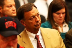 UNLV athletic director Jim Livengood listens to a presentation to the Board of Regents on Friday, Feb. 11, 2011, regarding a proposed UNLV stadium.
