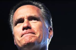 Mitt Romney, the former governor of Massachusetts, speaks during the International Franchise Association's annual convention at the MGM Grand in Las Vegas Monday, February 14, 2011.