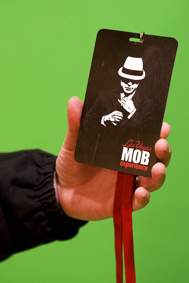 A badge with radio-frequency identification (RFID) is displayed at the Las Vegas Mob Experience at the Tropicana Tuesday, March 1, 2011. The $25 million Mob Experience will officially open March 29.  