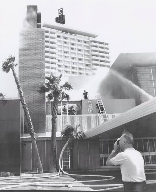 The fire at the Sahara Hotel on Aug. 25, 1964.