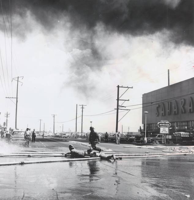 The fire at the Sahara Hotel on Aug. 25, 1964.