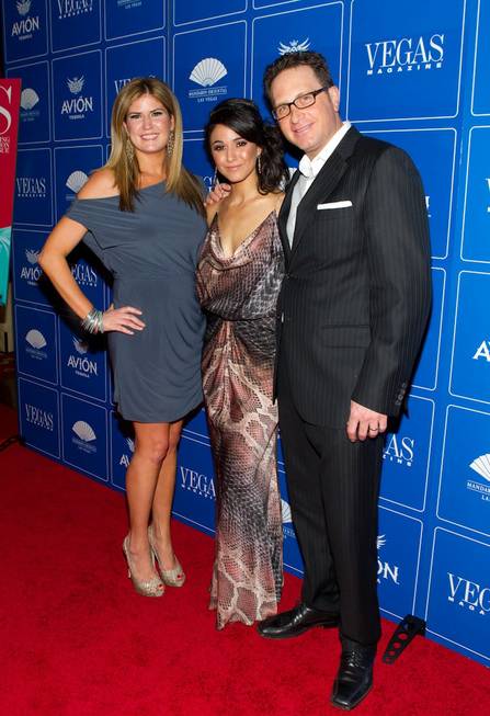 Vegas Magazine Editor in Chief Abby Tegnelia, Emmanuelle Chriqui and ...