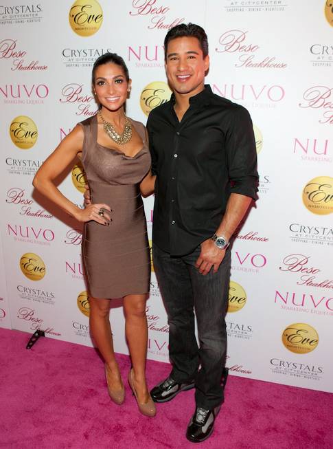 Mario Lopez and Courtney Mazza at Eva Longoria's birthday celebration ...