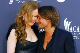 Actress Nicole Kidman and her husband, music recording artist Keith Urban, pose at the 46th annual Academy of Country Music Awards in Las Vegas April 3, 2011.