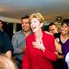 Mayoral candidate Chris Giunchigliani and her supporters celebrate as she beats out Larry Brown in the primary election, Tues. April 5th 2011