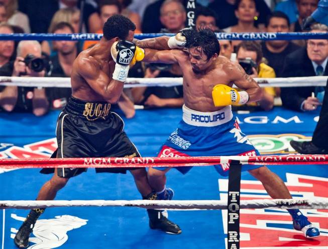 Manny Pacquiao vs. Shane Mosley at MGM Grand Garden Arena on May 7, 2011.