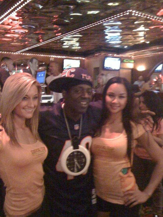 Flavor Flav, enjoying the finer trappings of downtown Las Vegas at El Cortez.