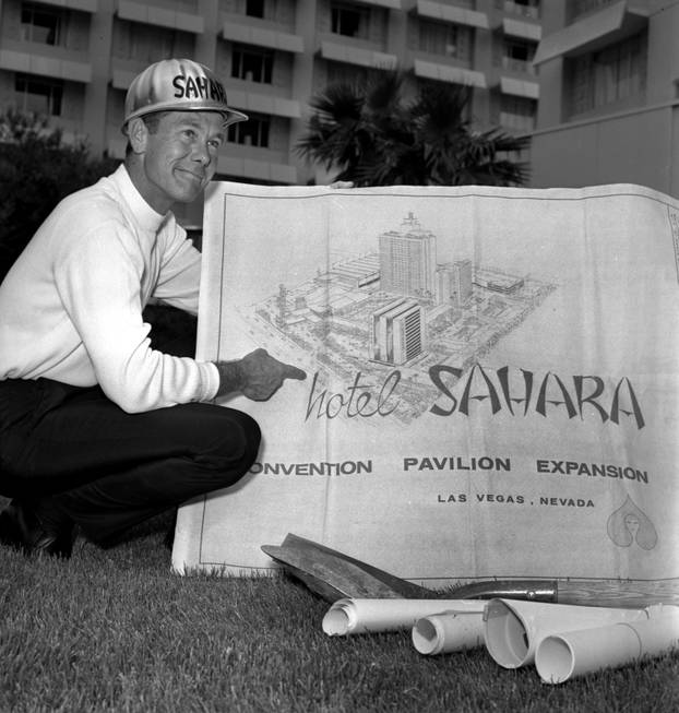 Johnny Carson ground breaking of the Sahara Hotel Convention Pavilion ...