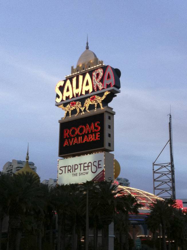 The Sahara marquee on the day of closing. (6:30 a.m. May 16)