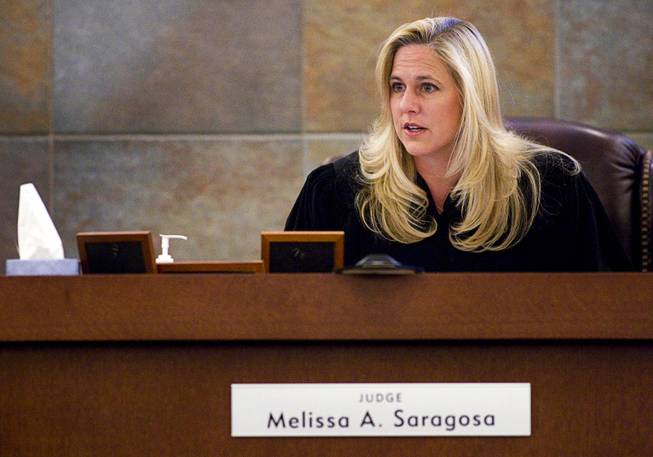 Las Vegas Justice of the Peace Melissa Saragosa presides over ...