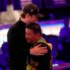 Phil Hellmuth Jr. and Johnny Chan hug after going head-to-head in a World Series of Poker Grudge Match, which pitted the 1989 Main Event finalists against each other again in an ESPN made-for-TV event at the Rio on Thursday, June 2, 2011.