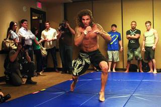 Clay Guida shadow boxes during workouts for the TUF Season 13 fight card Thursday, June 2, 2011.
