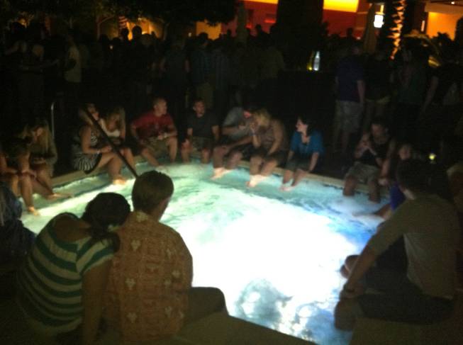 As Goo Goo Dolls rocked from the stage, concertgoers dunked their feet in a Sandbar hot tub.