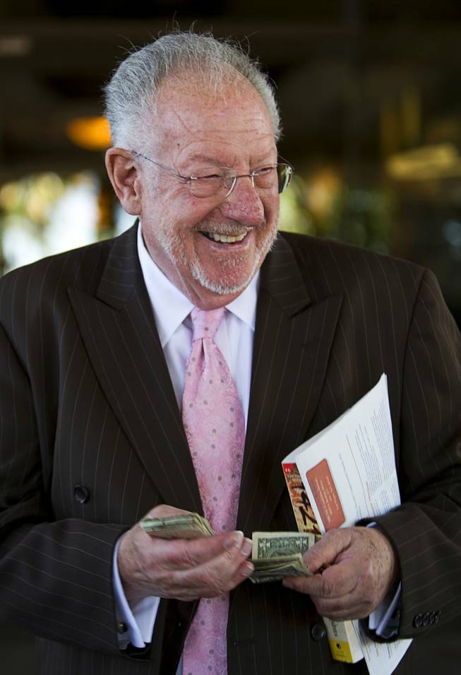 Las Vegas Mayor Oscar Goodman prepares to pick up his car from valet after speaking to the Republican Men's Club at Cili Restaurant and Bar Monday, June 6, 2011.