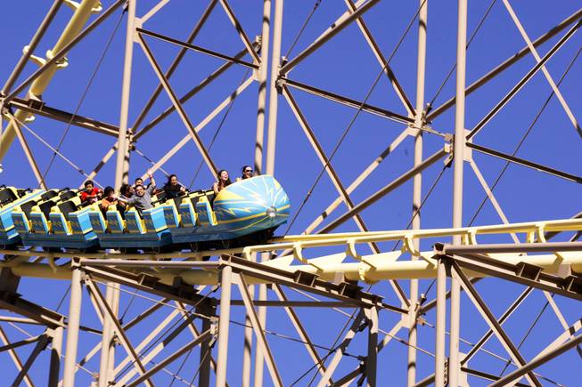 The Desperado roller coaster at Buffalo Bill's in Primm is seen on Monday, June 6, 2011.