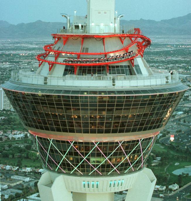 Stratosphere tower roller coaster April 22, 1996