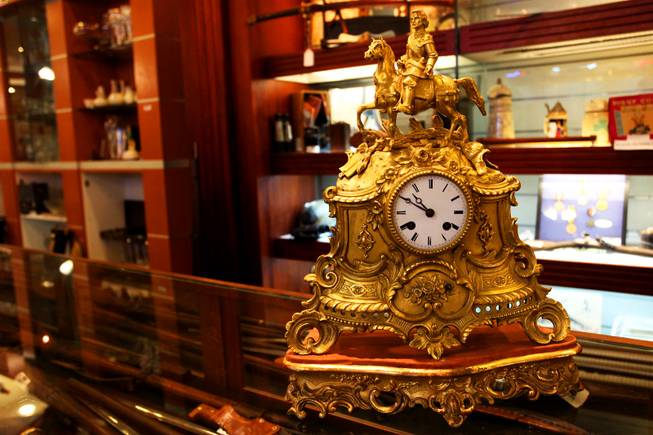 The "death clock" is one of the many distinctive items for sale at Gold & Silver Pawn, where the reality TV show "Pawn Stars" is filmed.