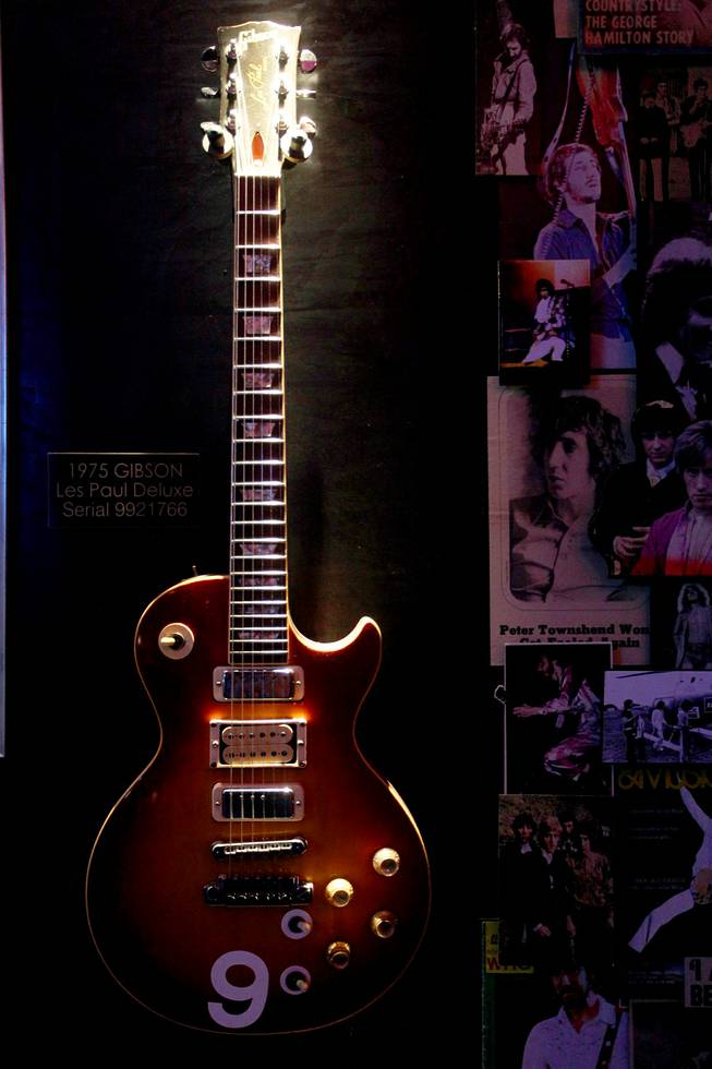 The first piece Warwick Stone, curator and creative consultant for Hard Rock Hotel, acquired was this 1975 Pete Townshend guitar. The guitar ended up being the model for the large guitar marquee outside the Hard Rock Cafe in Las Vegas.