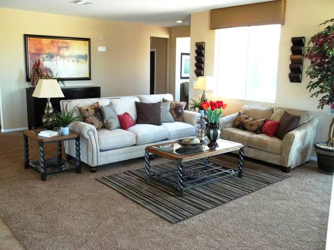 An interior view of a model home by Harmony Homes for their Bilbray Ranch project based in Laughlin.