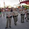 Metro Police office keep watch during the Electric Daisy Carnival at the Las Vegas Motor Speedway Saturday morning June 25, 2011.