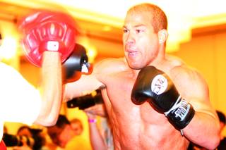 Tito Ortiz works out for the media in preparation for UFC 132 at MGM Grand Wednesday, June 29, 2011.