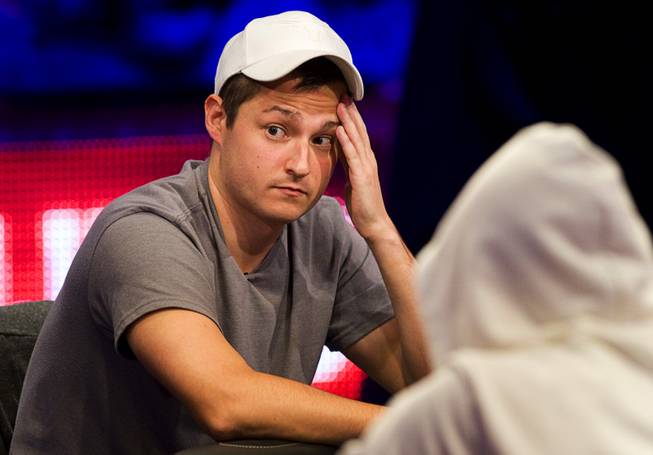 Matt Giannetti of Las Vegas competes during the World Series of Poker $10,000 buy-in, no-limit Texas Hold 'em main event at the Rio early Wednesday morning July 20, 2011. Giannetti  made it to the final table.