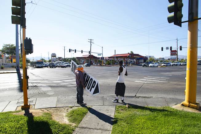 A view of the intersection of East Charleston and South Nellis boulevards. The intersection is one of the most dangerous in the Las Vegas Valley.