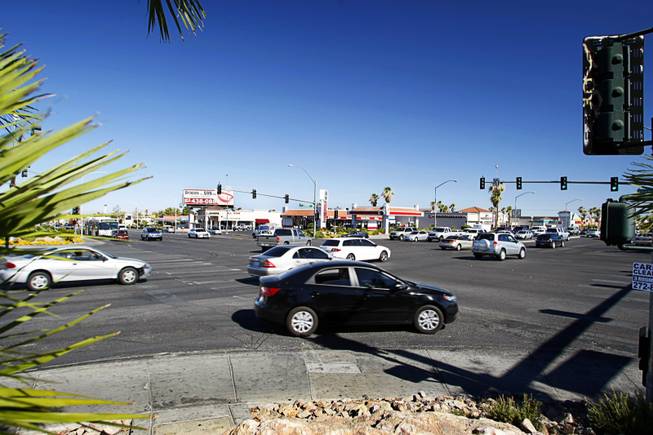 A view of the intersection of West Charleston and South Rainbow boulevards. The intersection is one of the most dangerous in the Las Vegas Valley.
