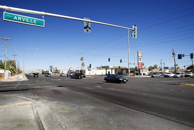 A view of the intersection of West Sahara Avenue and Arville Street. The intersection is one of the most dangerous iin the Las Vegas Valley.