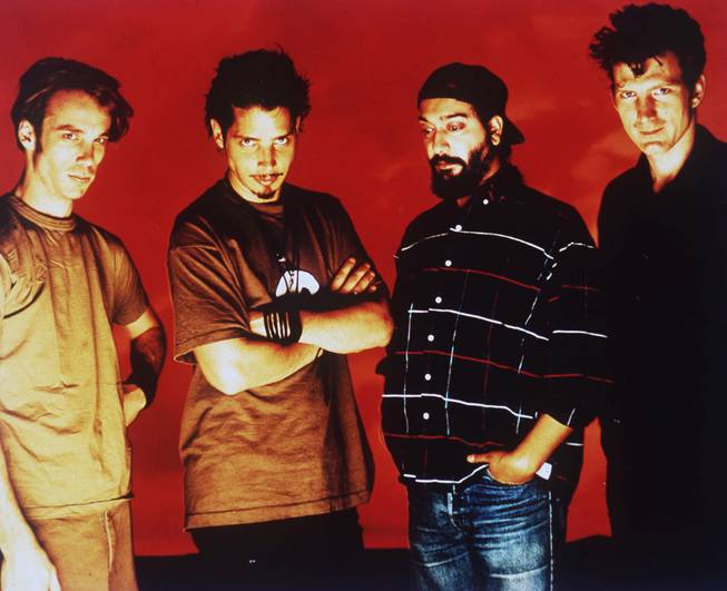 The rock band Soundgarden is shown in this 1994 handout photo. From left: Matt Cameron, Chris Cornell, Kim Thayil, and Ben Shepherd.