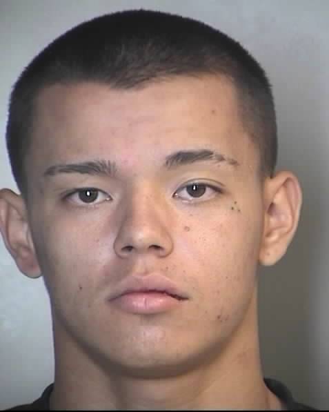 Troy Usu, 22, is the suspect identified by North Las Vegas police as having been involved in two domestic disturbance incidents Monday.