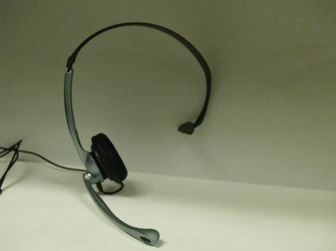 A boom headset, taken at the Las Vegas Sun office on August 5, 2011. 
