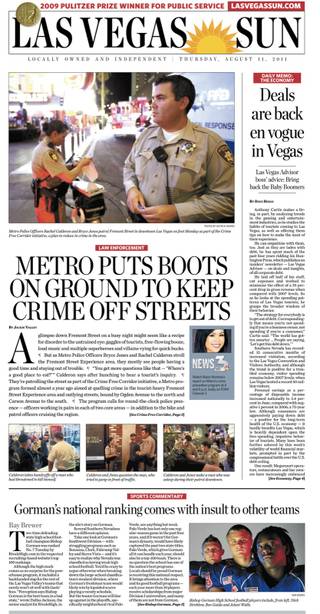 Las Vegas Sun, Aug. 11, 2011, Page 1