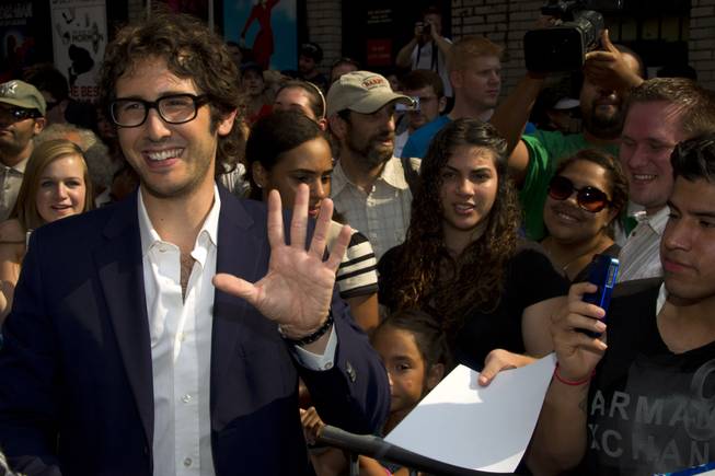 Josh Groban meets with fans after a taping of the "Late Show With David Letterman" in New York on Monday, Aug. 1, 2011.
