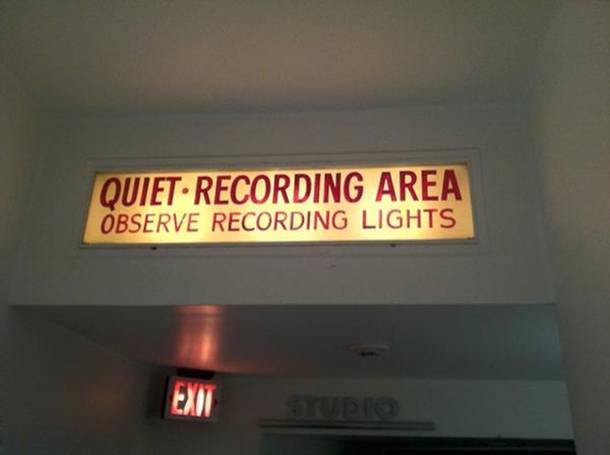 Shhhhh, demands the sign at the entrance of Capitol Studios in Hollywood.