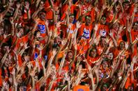 Bishop Gorman students cheer during their game against Florida's Armwood on Friday, August 26, 2011. Armwood won the game between the two nationally ranked teams, 20-17.