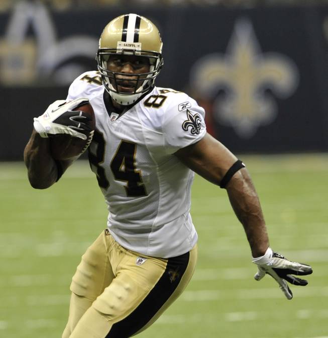 New Orleans Saints tight end Tory Humphrey (84) runs after the catch during an NFL football game at the Louisiana Superdome in New Orleans, Friday, Aug. 12, 2011. 
