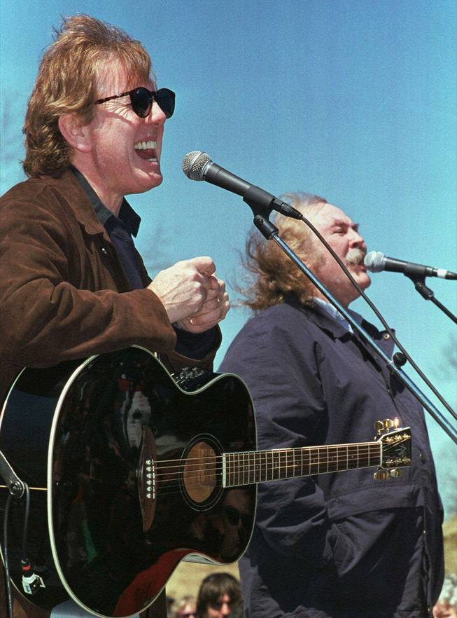 Graham Nash and David Crosby, at a concert in Kent, Ohio