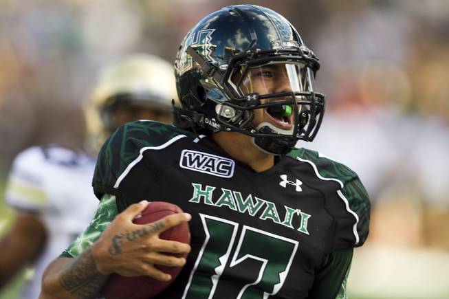 Hawaii senior quarterback Bryant Moniz, who threw for 5,040 yards and 39 touchdowns as a junior in 2010, has proven to be just as dangerous with his legs as he is with his accurate right arm so far in 2011. He'll lead the Warriors into Sam Boyd Stadium for a 7 p.m. clash with UNLV Saturday night.