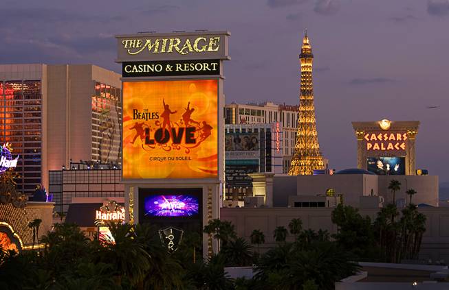 A view of casinos on the Las Vegas Strip, Sept. 16, 2011.