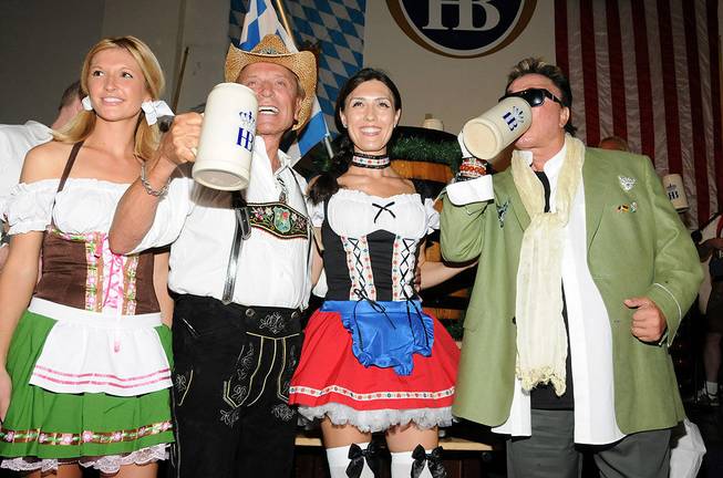 Siegfried & Roy celebrate Oktoberfest at Hofbrauhaus on Sept. 17, ...