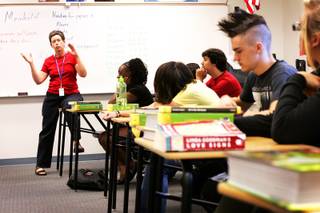 Elizabeth Meinhold teaches Honors English Literature at Western High School in Las Vegas on Wednesday, Sept. 21, 2011.