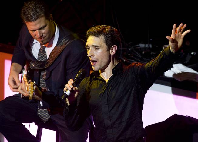 Rick Faugno, formerly Frankie Valli in "Jersey Boys," performs at Shimmer Cabaret in the Las Vegas Hilton on Monday, Oct. 10, 2011.
