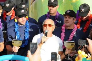 Jimmy Buffett celebrates his new Margaritaville Casino and the World's Largest Margarita at the Flamingo on Oct. 14, 2011.