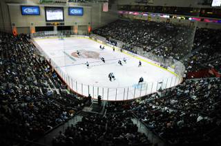 Nearly 6,000 fans packed the Orleans Arena for the Las Vegas Wranglers' home opener against the Ontario Reign on Friday night.