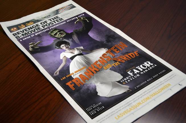 The final poster runs in the Las Vegas Sun on Halloween.